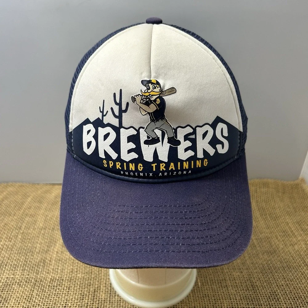 New Era Milwaukee Brewers Youth Hat Spring Training Phoenix Arizona Trucker Cap